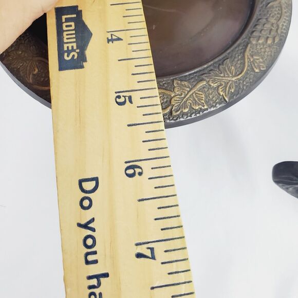 Brass Grape Vine Wall Hanging Pillar Candle Holder Pair Adults 15" Made In India - Picture 11 of 12